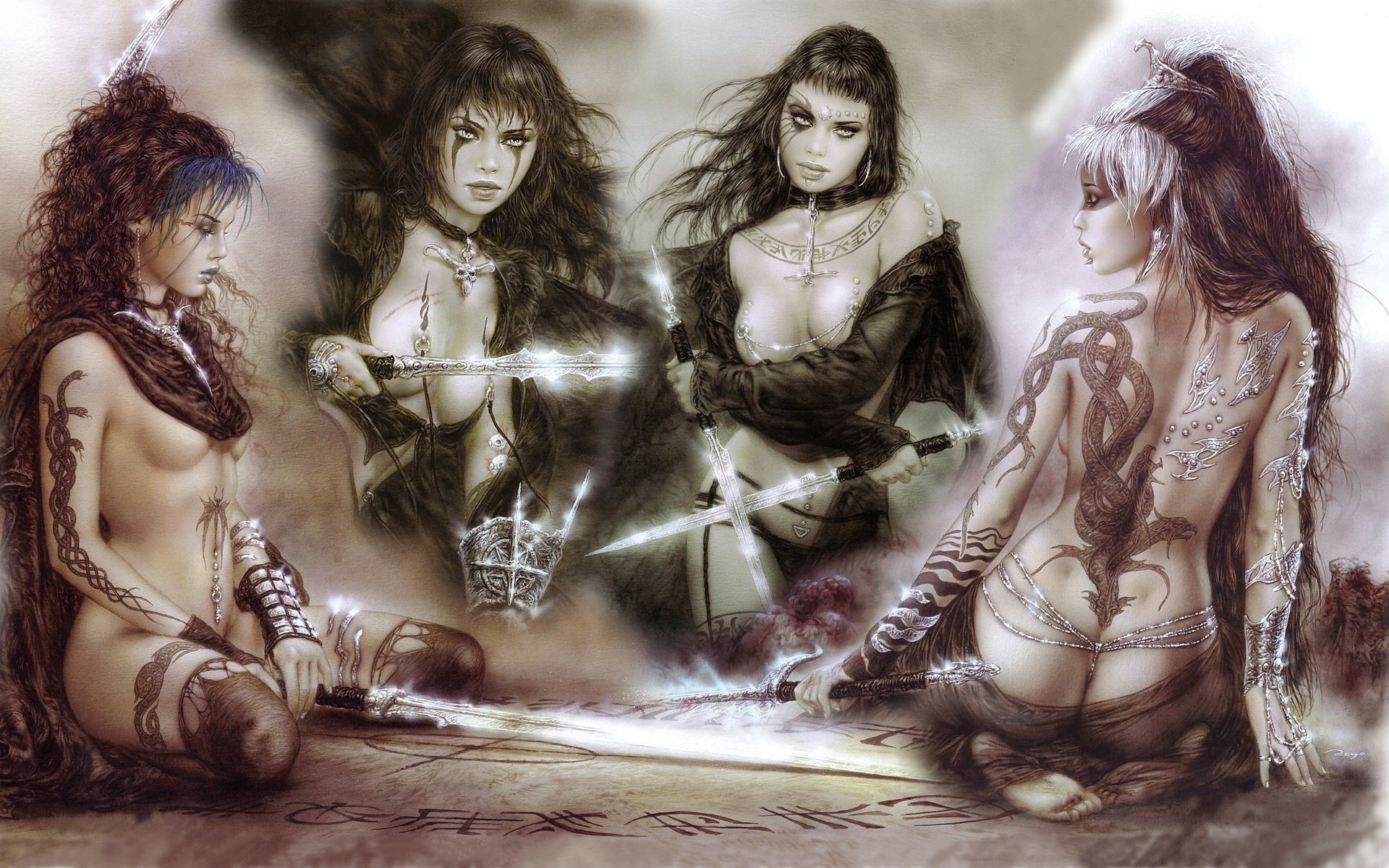 N De Chicas Guerreras De Luis Royotaringa - Luis Royo Female Fantasy Art - HD Wallpaper 