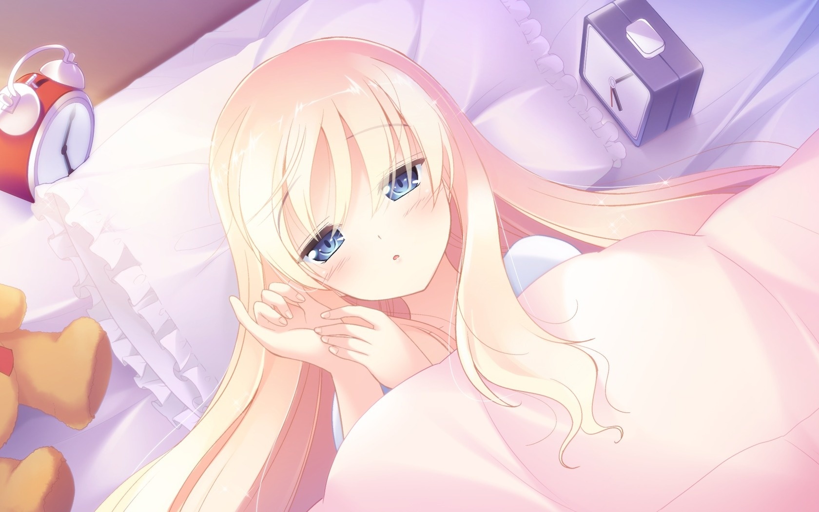 Wallpaper Anime Girl Alarm Clock - Sleep Anime Girl - HD Wallpaper 
