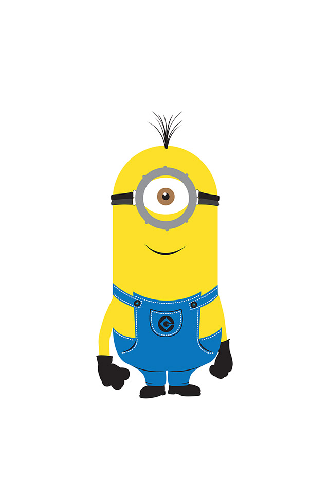 Com Apple Wallpaper Minion-solo Iphone4 - Minions Design - HD Wallpaper 