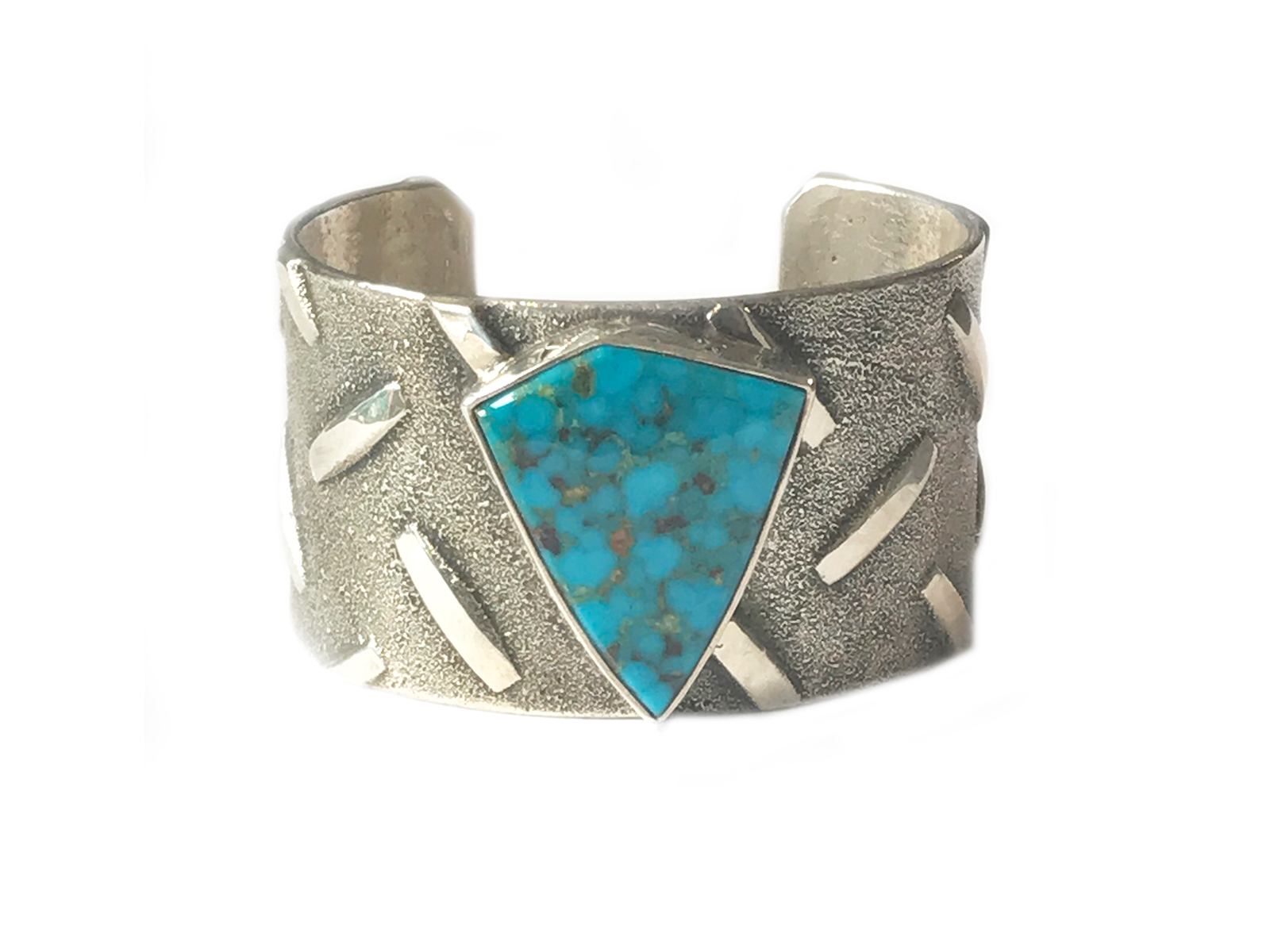 Silver Diamond Plate Kingman Turquoise Cuff - Bracelet - HD Wallpaper 