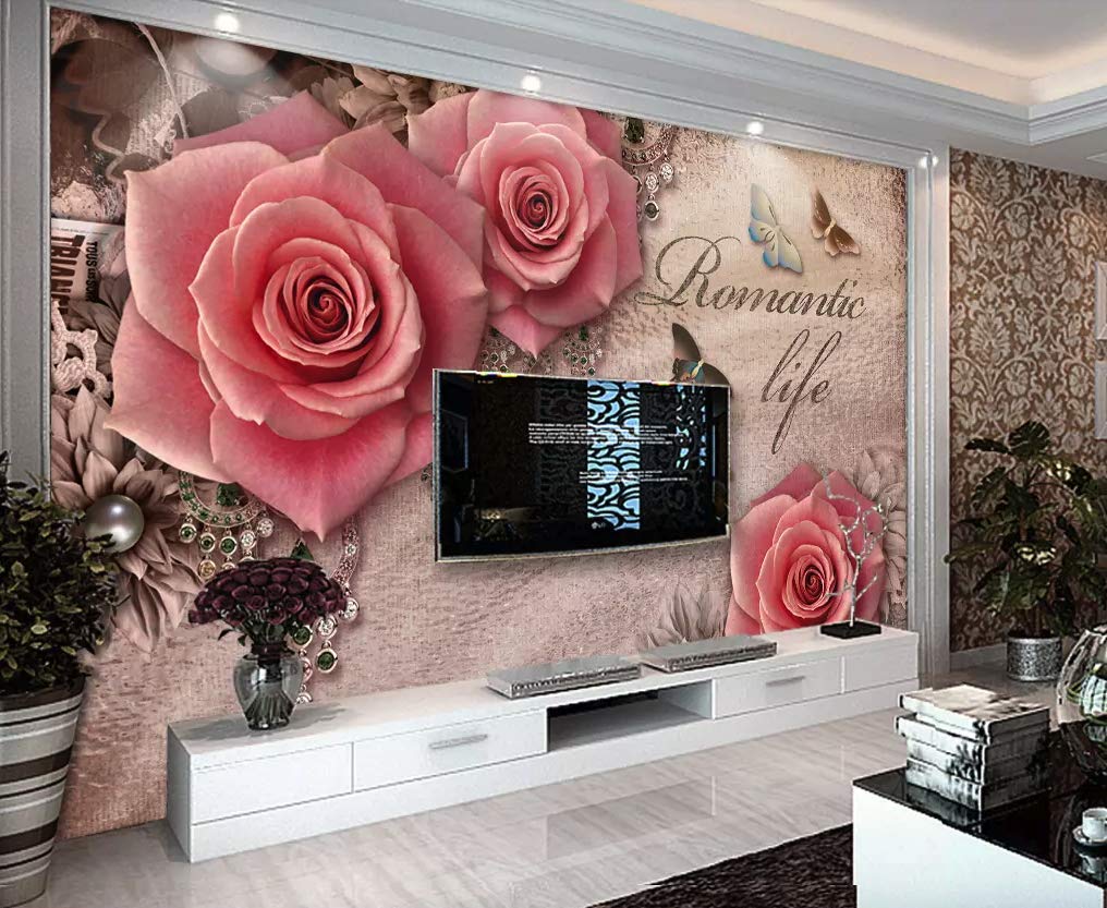 Bedroom Floral Wall Mural - HD Wallpaper 