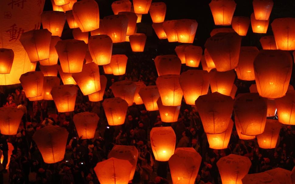 Beautiful Sky, Lantern Festival, Warm Light Wallpaper,beautiful - HD Wallpaper 