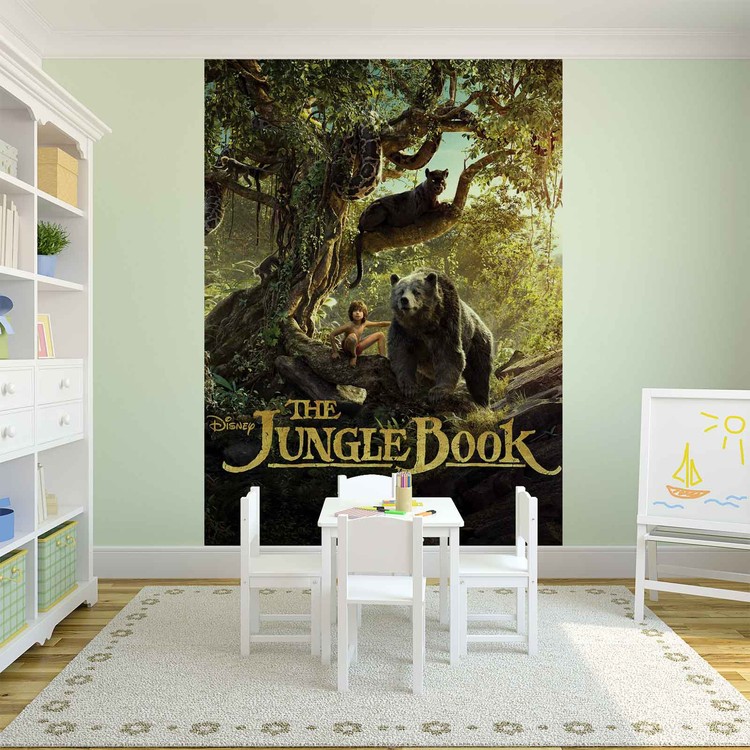 The Jungle Book Wallpaper Mural - Modern Jungle Book - HD Wallpaper 