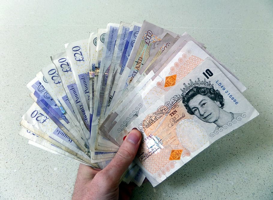 Fan Of Banknote, Pounds, Sterling, Notes, Cash, Money, - Great Britain 10 Pounds - HD Wallpaper 
