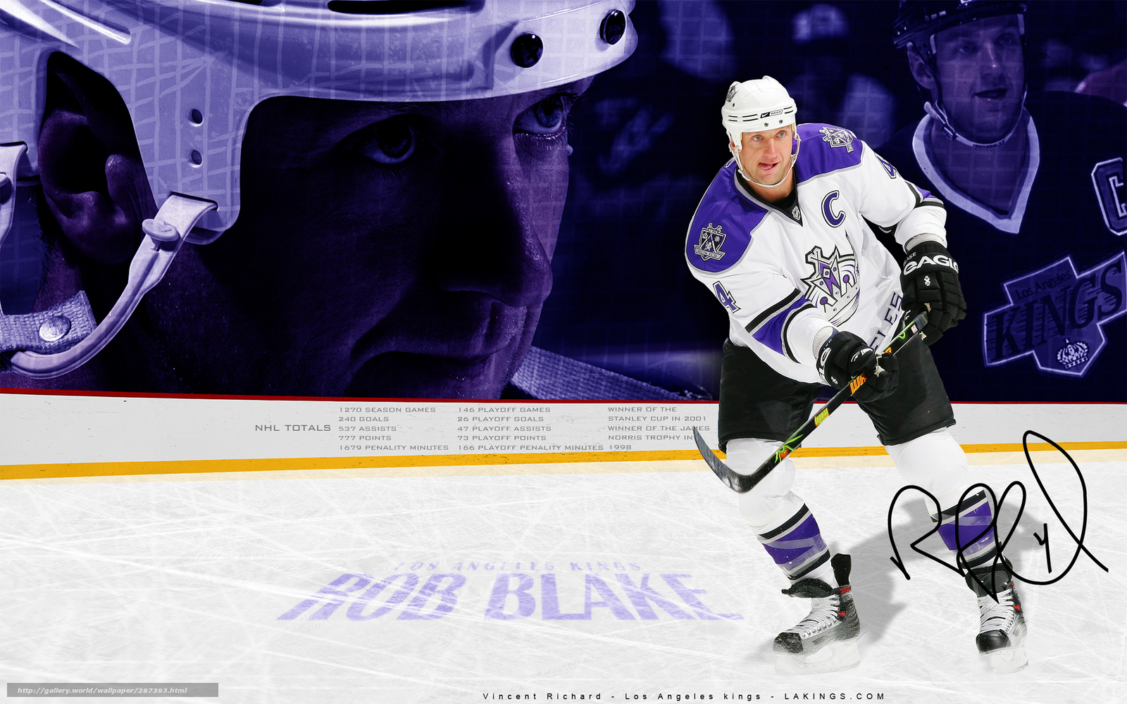 Download Wallpaper Hockey, Rob Blake, Los Angeles Kings - Rob Blake - HD Wallpaper 