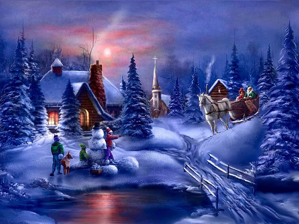 Hintergrundbilder Kostenlos Winter Christmas Night 1024x768 Wallpaper Teahub Io