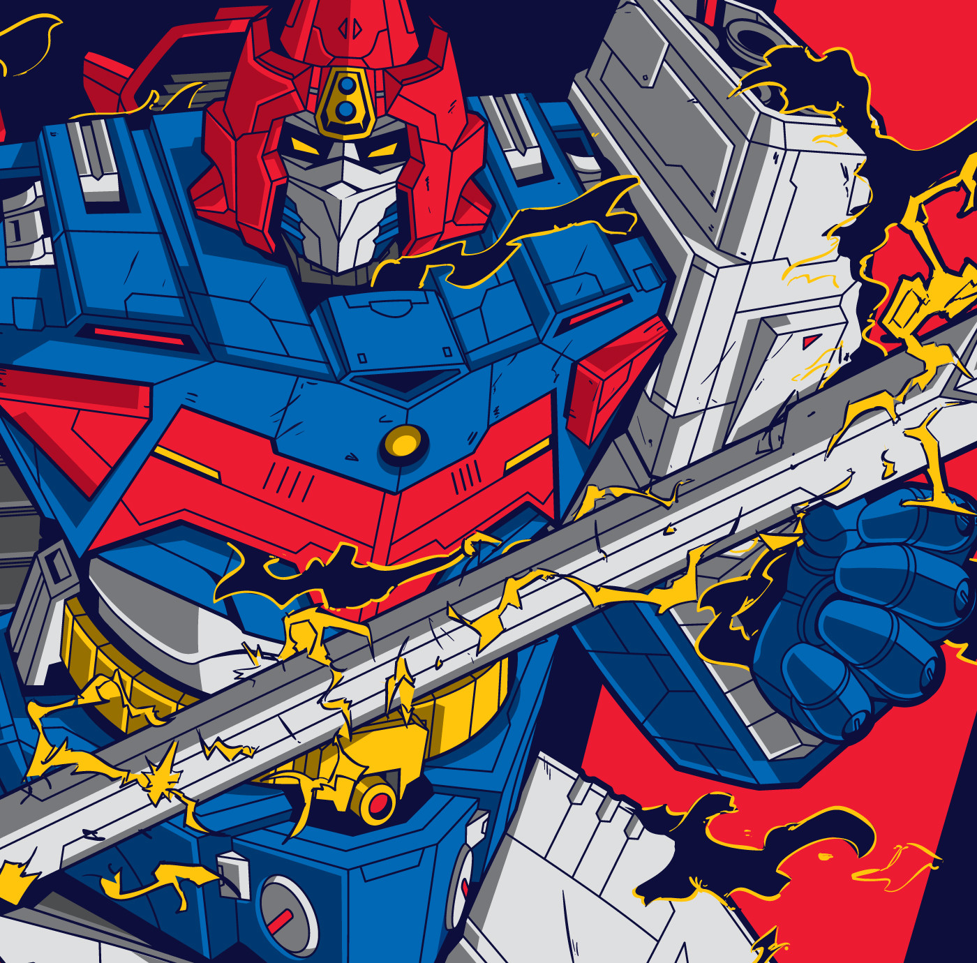 Voltes V Art - 1400x1380 Wallpaper - teahub.io