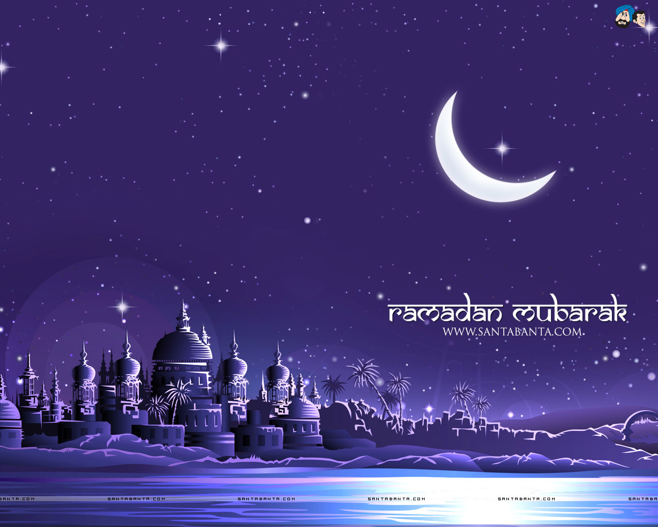 Ramadan - Desert Night With Crescent Moon - HD Wallpaper 
