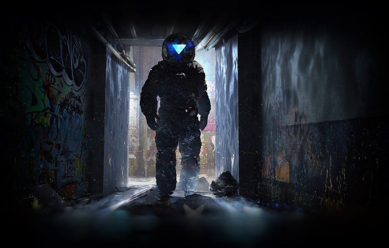 Photo Wallpaper The Suit, People, Costume, Corridor, - Space Journey - HD Wallpaper 