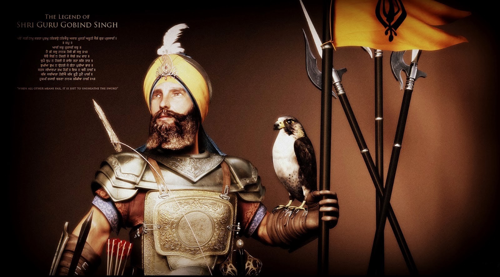 Sikh Hd Wallpapers 1080p - Guru Gobind Singh Warrior - 1600x888 Wallpaper -  