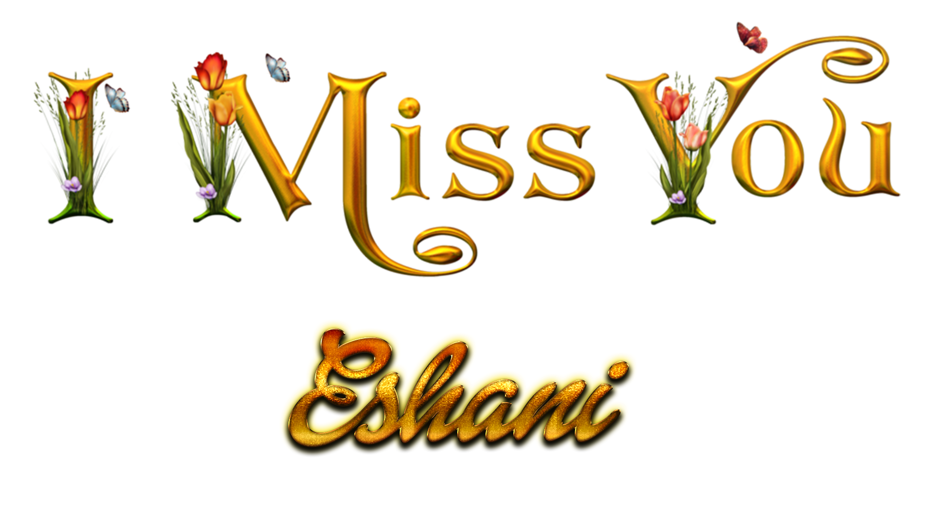 Eshani Miss You Name Png - Love You Shivani Name - HD Wallpaper 