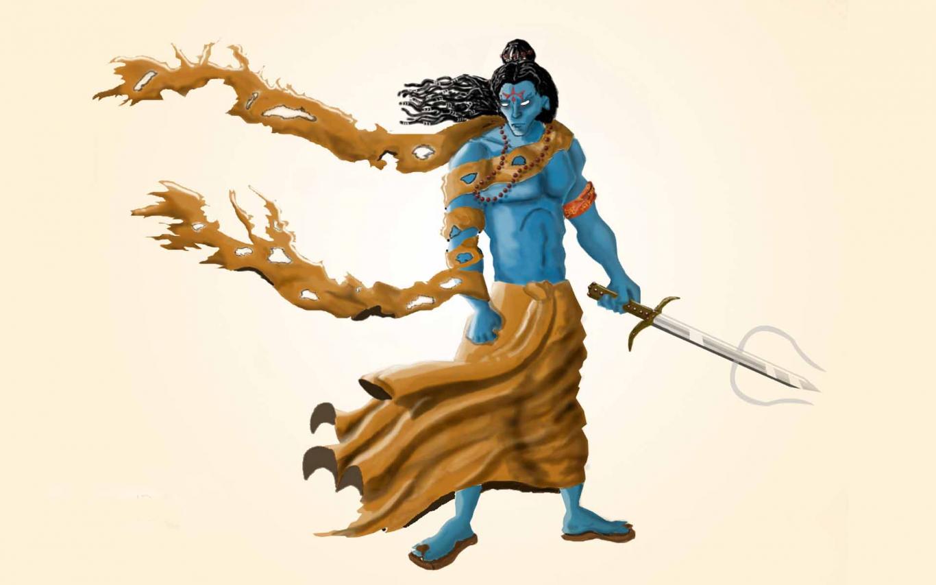 Angry Hindu God Shiva - 1366x853 Wallpaper 