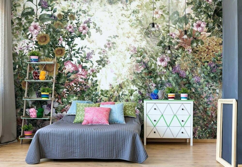 Wallpaper Murals Flowers Details About Wall Mural Flowers - HD Wallpaper 