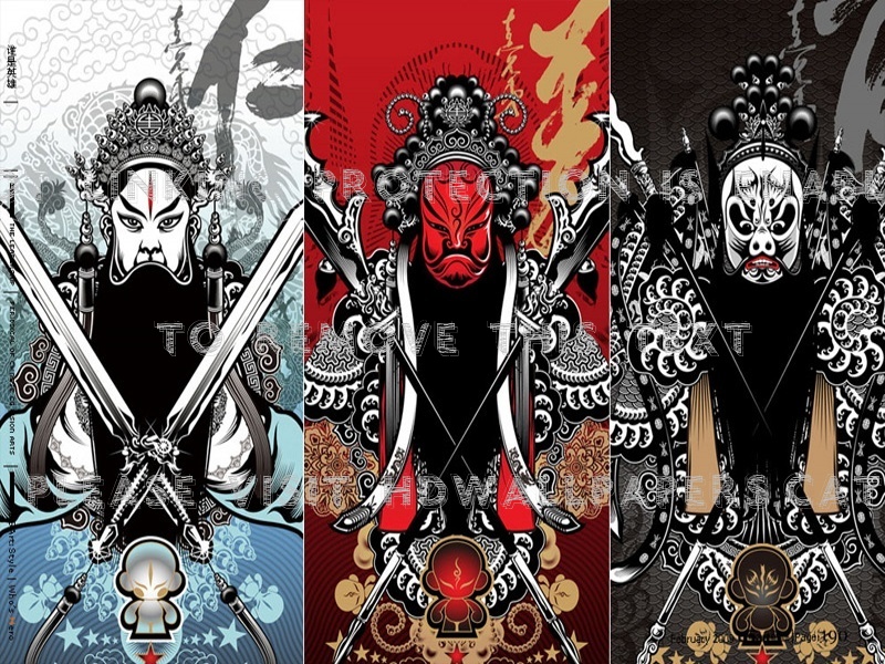 Beijing Opera 3d Fantasy Chinese Artist Cg - 刘 关张 - HD Wallpaper 