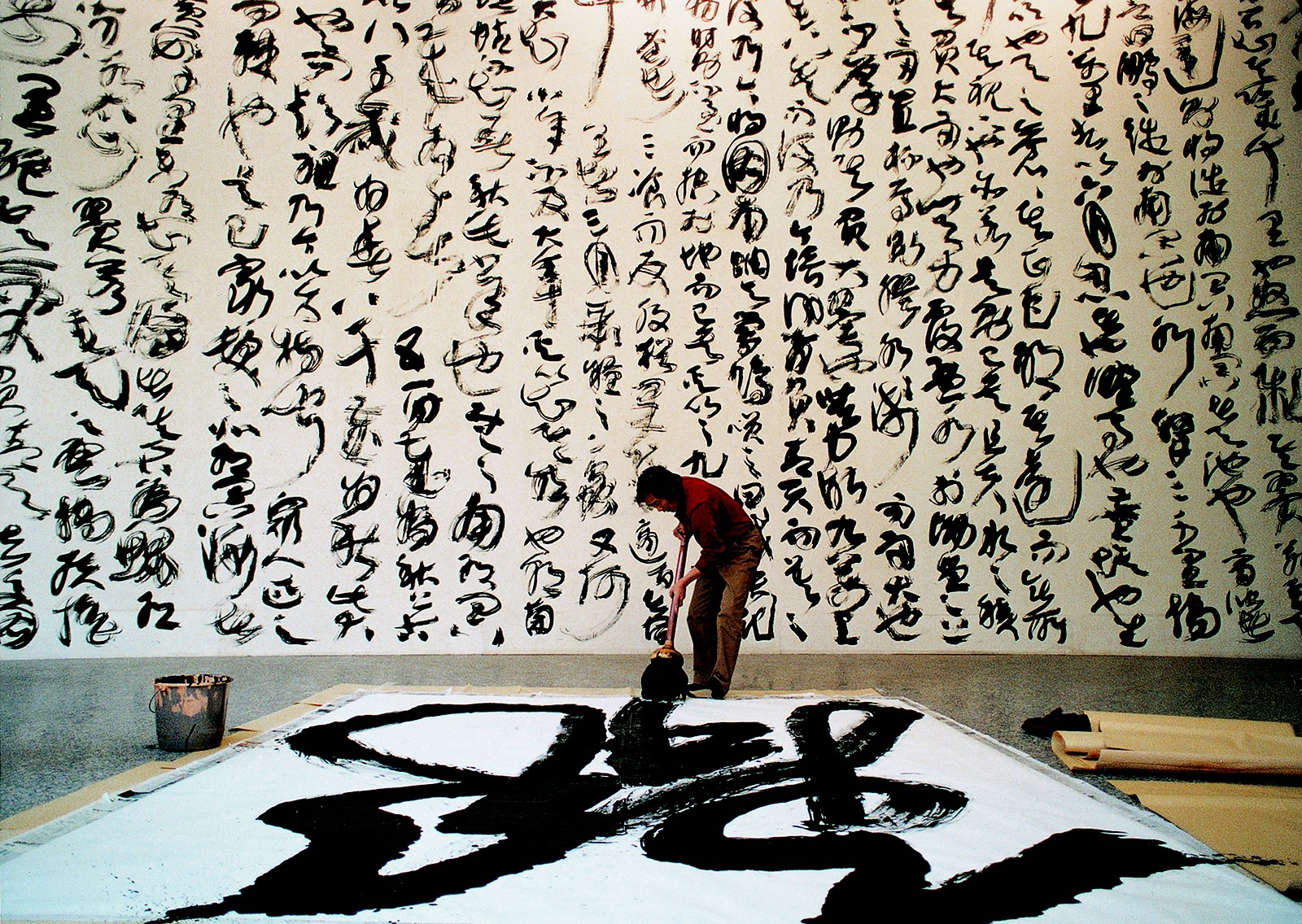 Wang Dongling Calligraphy Performance - HD Wallpaper 
