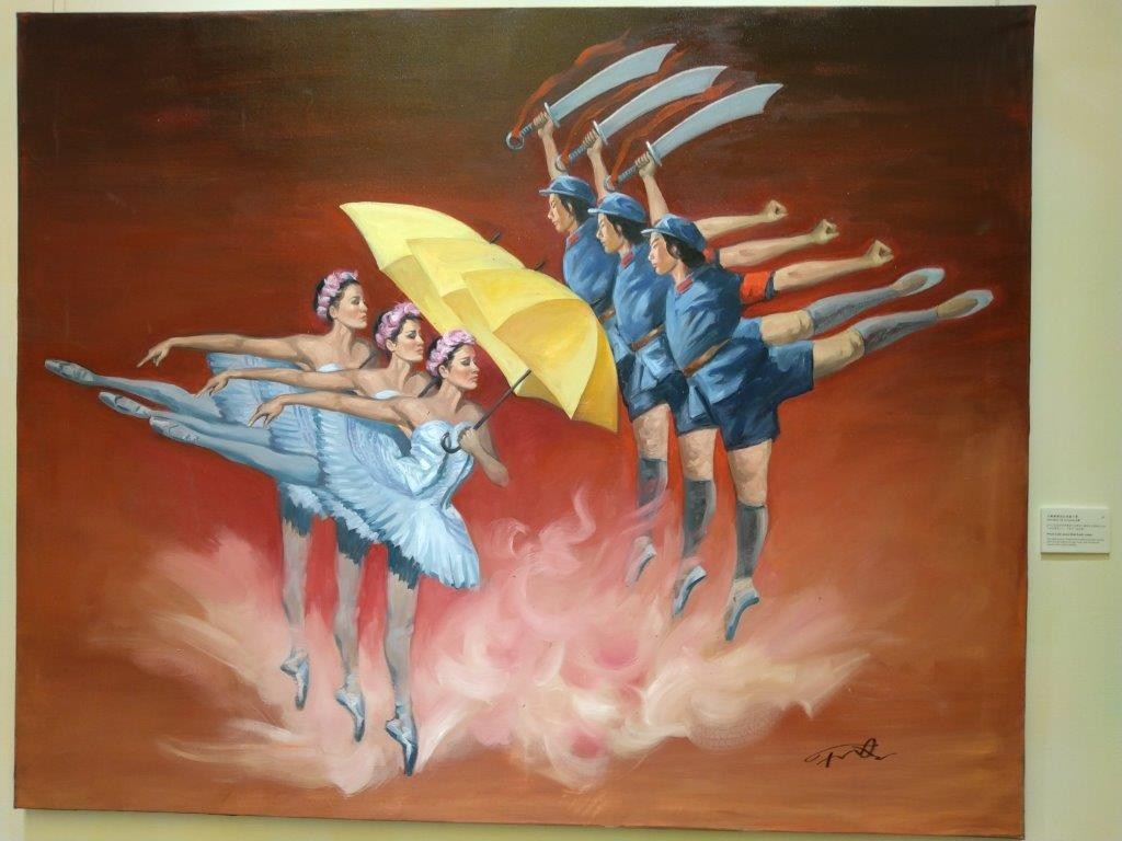 Swan Lake Meets Red Lady Army - Hong Kong Protest Art - HD Wallpaper 