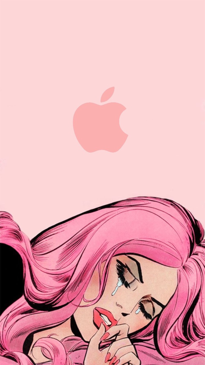 Apple, Pink, Wallpaper - Fond D Écran Femme Moderne - HD Wallpaper 