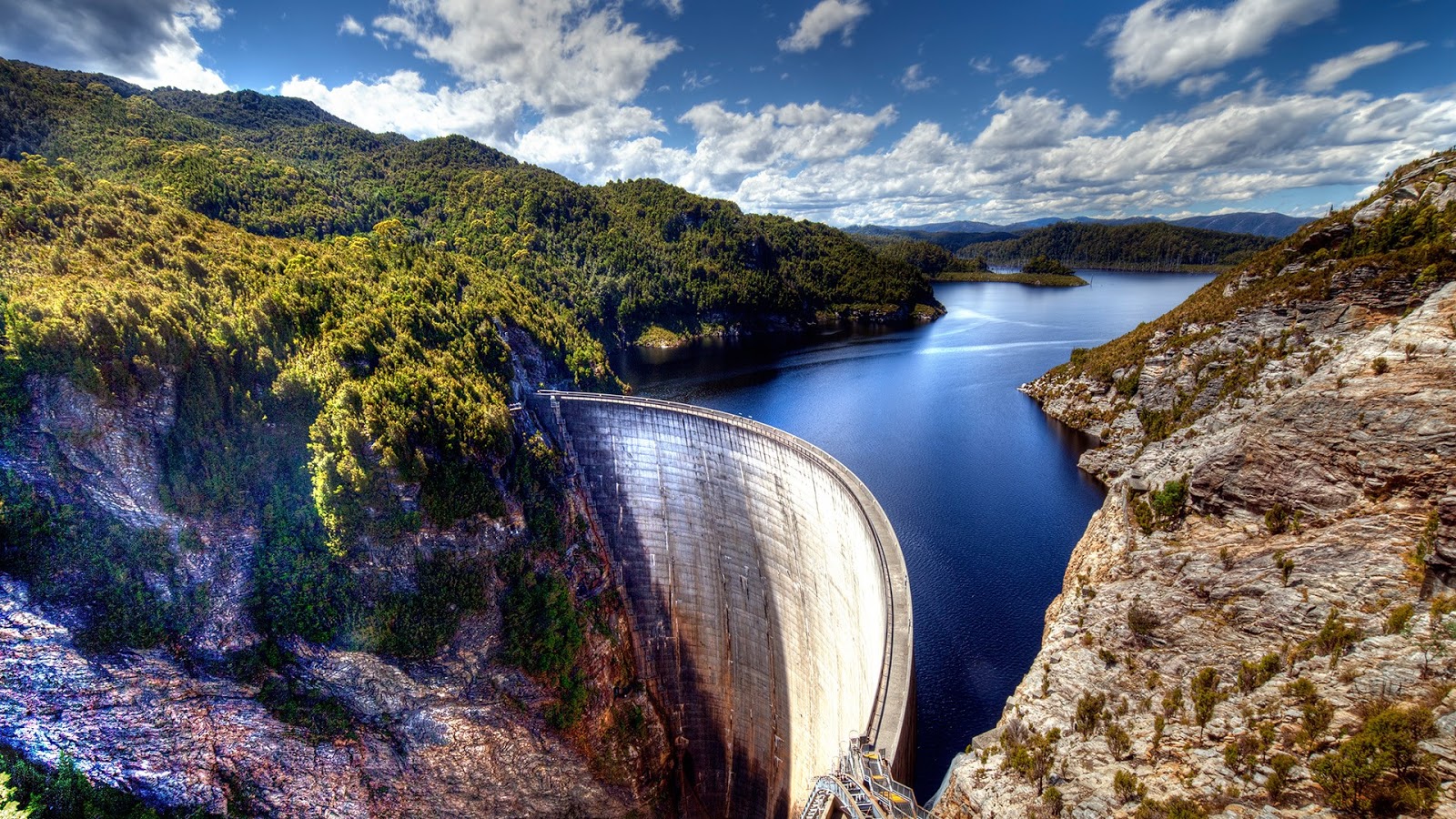 Gordon Dam - HD Wallpaper 