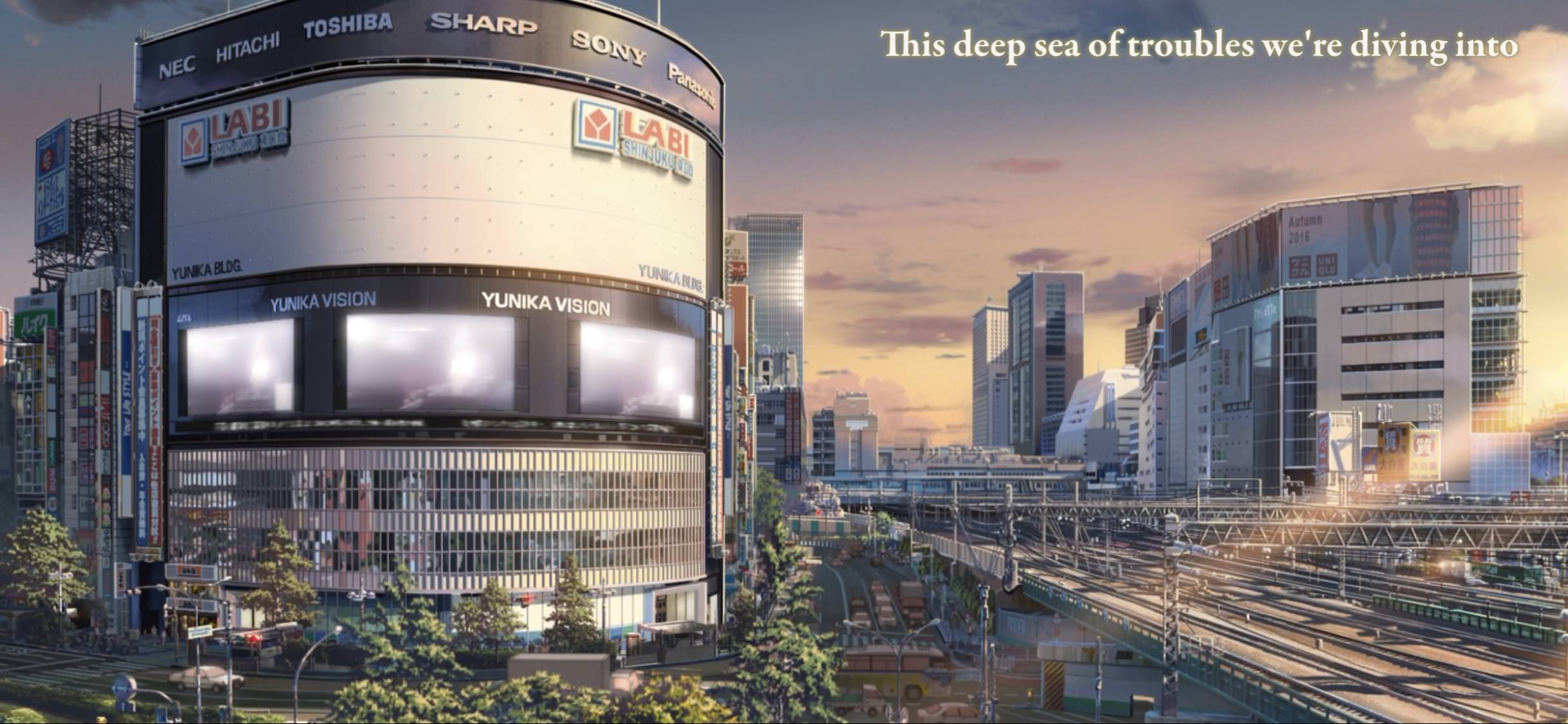 Your Name Anime Sharp Toshiba - HD Wallpaper 