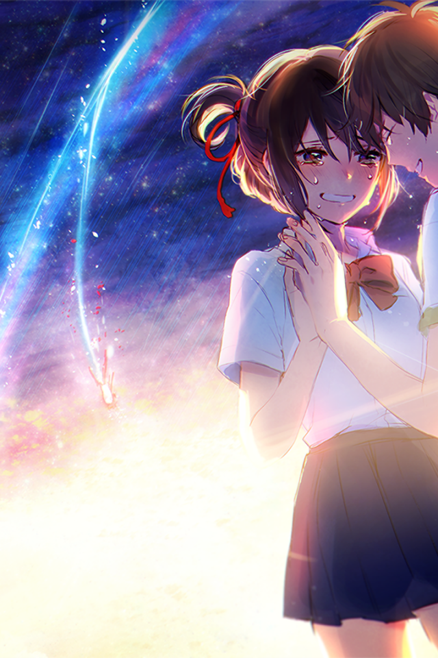 Kimi No Na Wa, Mitsuha X Taki, Couple, Your Name, Romance, - Your Name Anime Wallpaper Couple - HD Wallpaper 