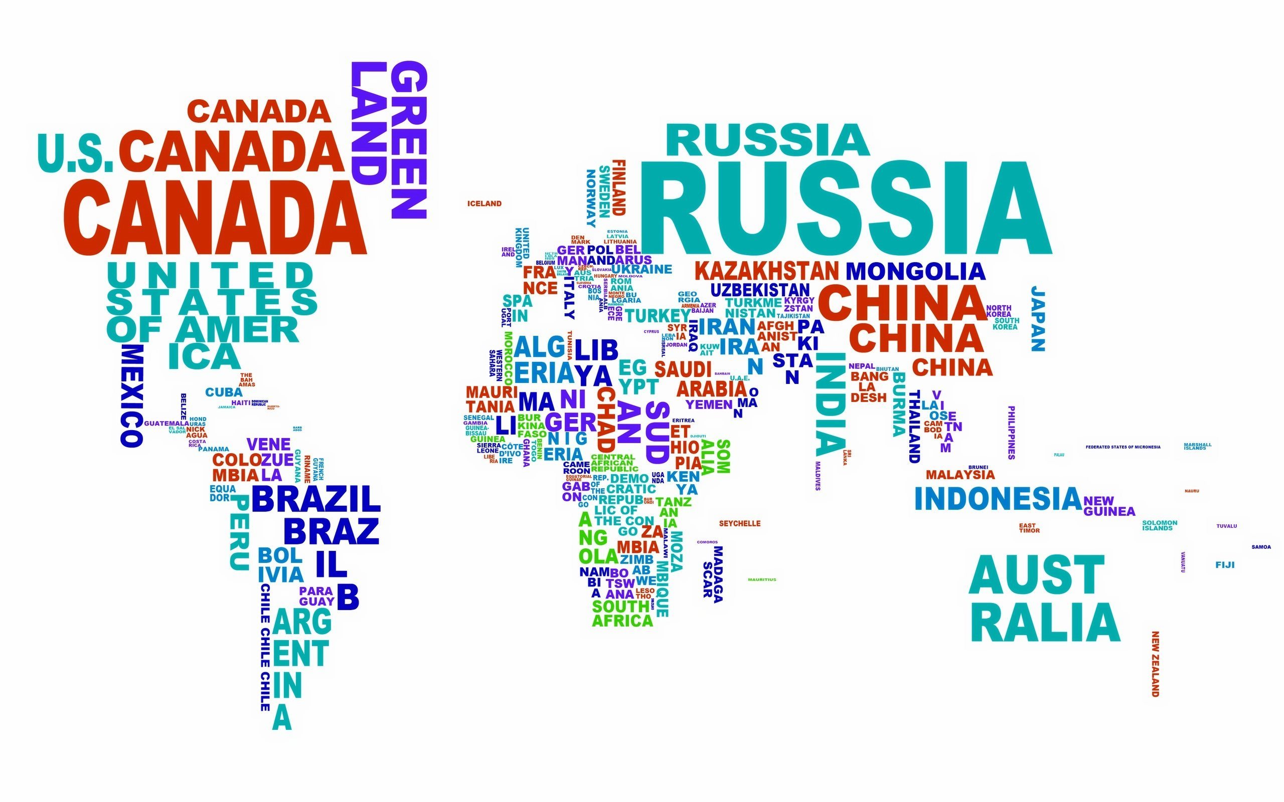 World Map Words Poster - HD Wallpaper 