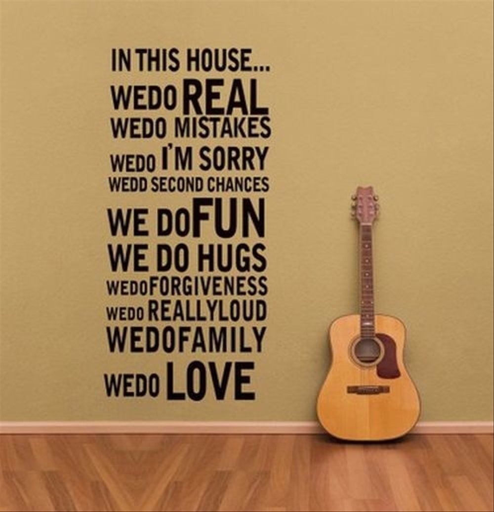 Stiker Dinding Wallpaper 60x90cm Motif Karakter Tulisan - Kata Kata Tulisan Dinding - HD Wallpaper 