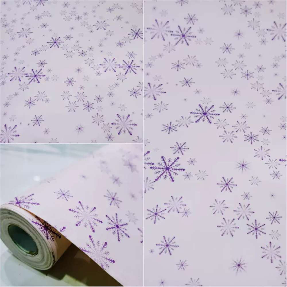 Wallpaper Sticker Dinding Warna Pink Ungu Motif Salju - Wallpaper - HD Wallpaper 