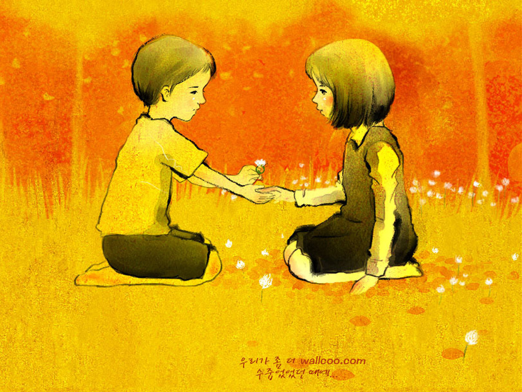 Korean Illustrator Series - Wallcoo Com Love - HD Wallpaper 