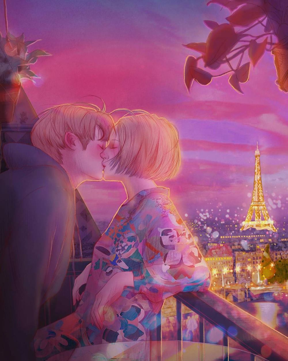 So Sweet 9 Ilustrasi Yang Nggak Kalah Romantis Dengan - Korean Illustrationd About Love - HD Wallpaper 
