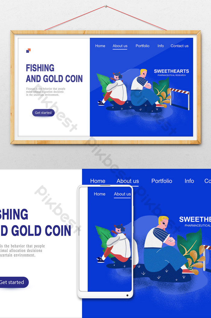 Biru Flat Kampus Pasangan Ilustrasi Ilustrasi Wallpaper - Cartoon - HD Wallpaper 