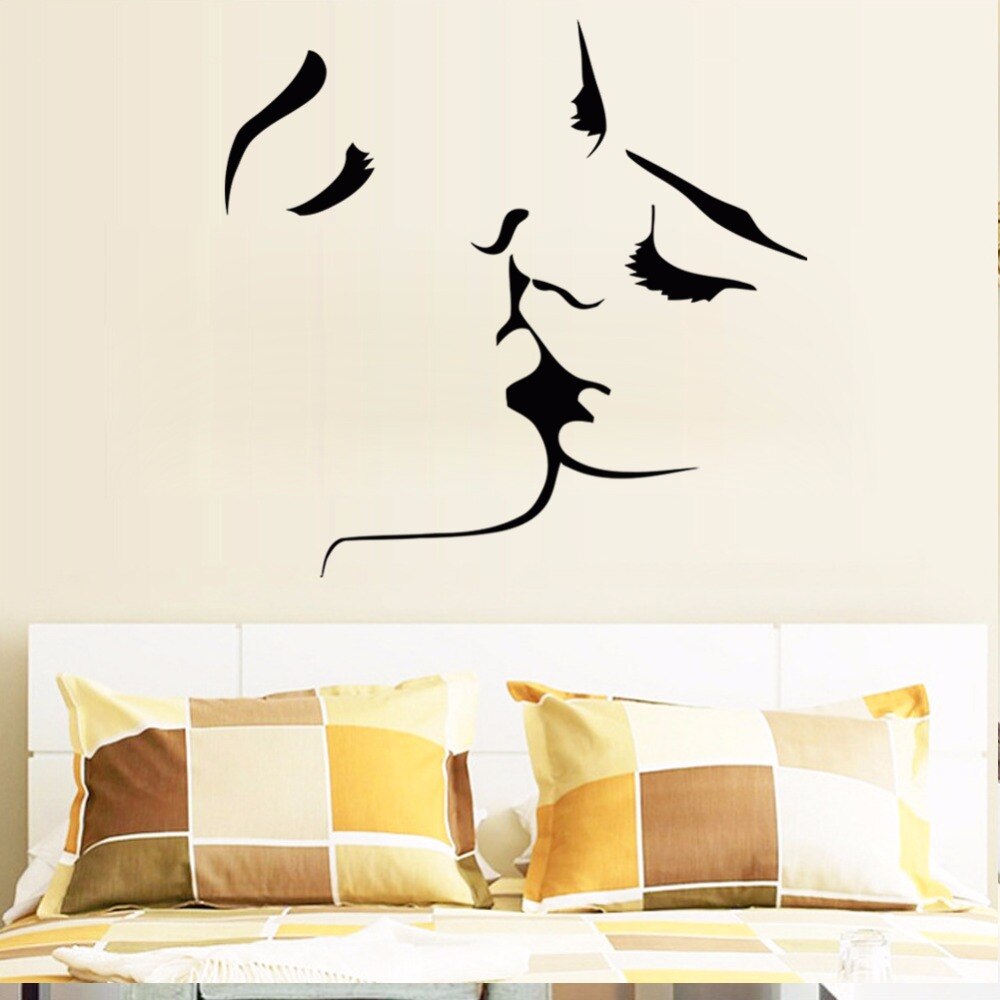 Decoracion Vinilo Dormitorio En Besos Con Frases - HD Wallpaper 