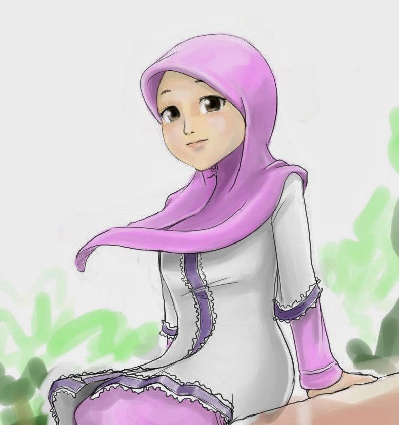 Kartun Muslimah - HD Wallpaper 