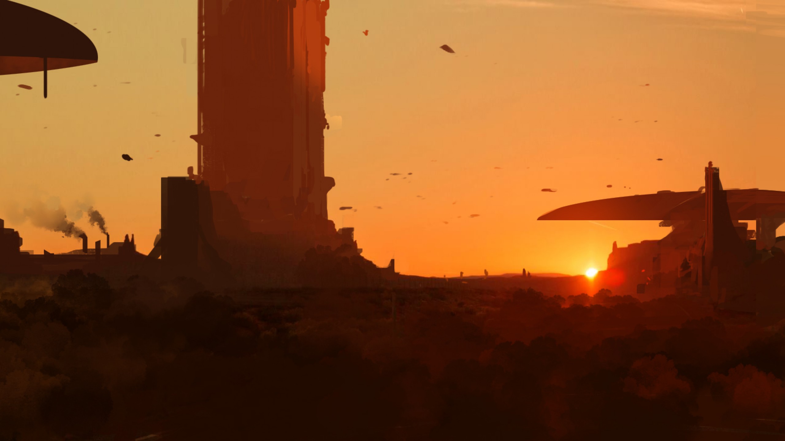 Sci Fi Matte Painting - HD Wallpaper 