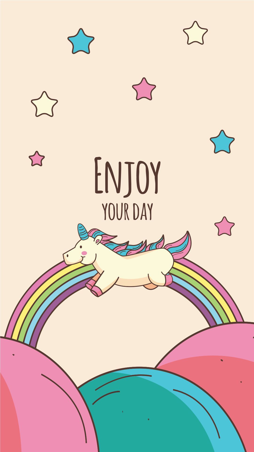 Enjoy Your Day Rainbow - HD Wallpaper 