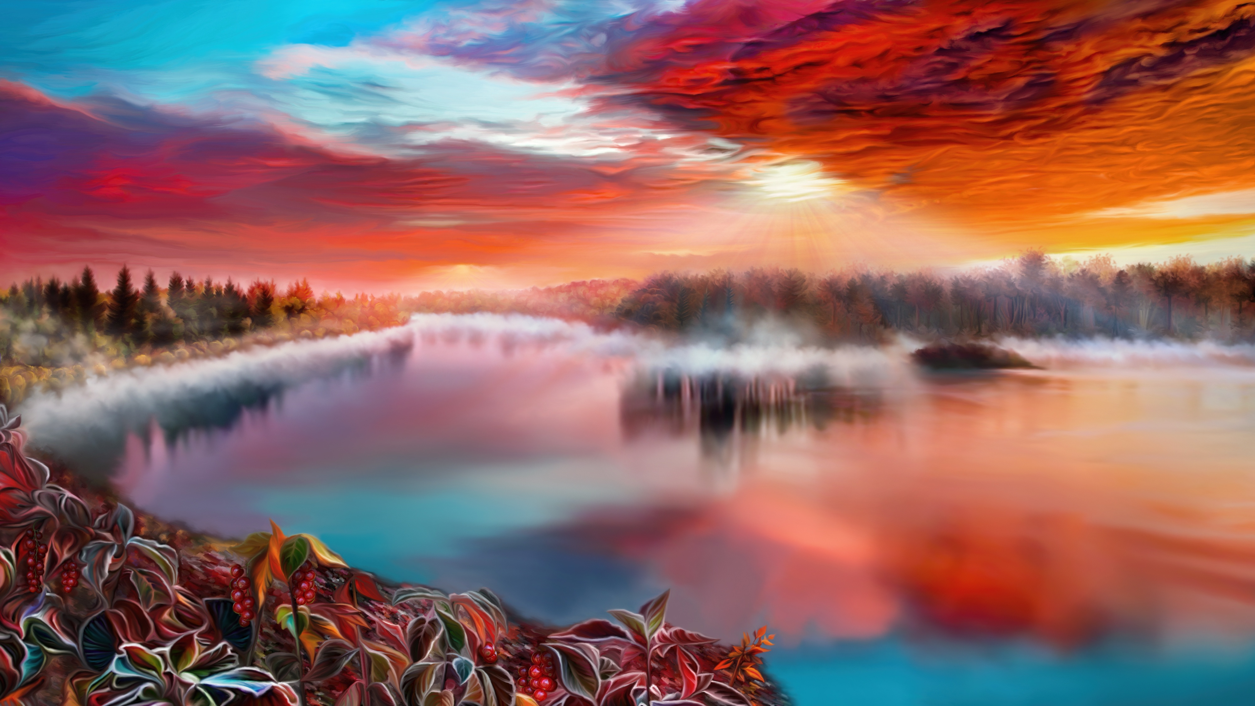 Artistic River - HD Wallpaper 