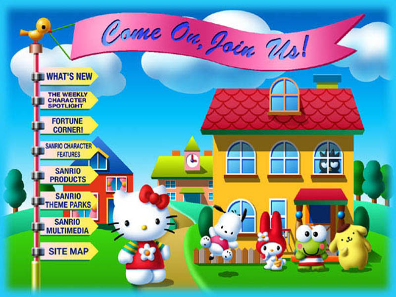 Hello Kitty And Friends Background - HD Wallpaper 
