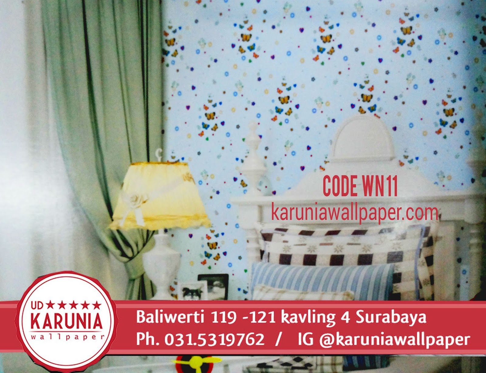 Jual Wallpaper Dinding Warna Biru Karuniawallpaper - Room - HD Wallpaper 