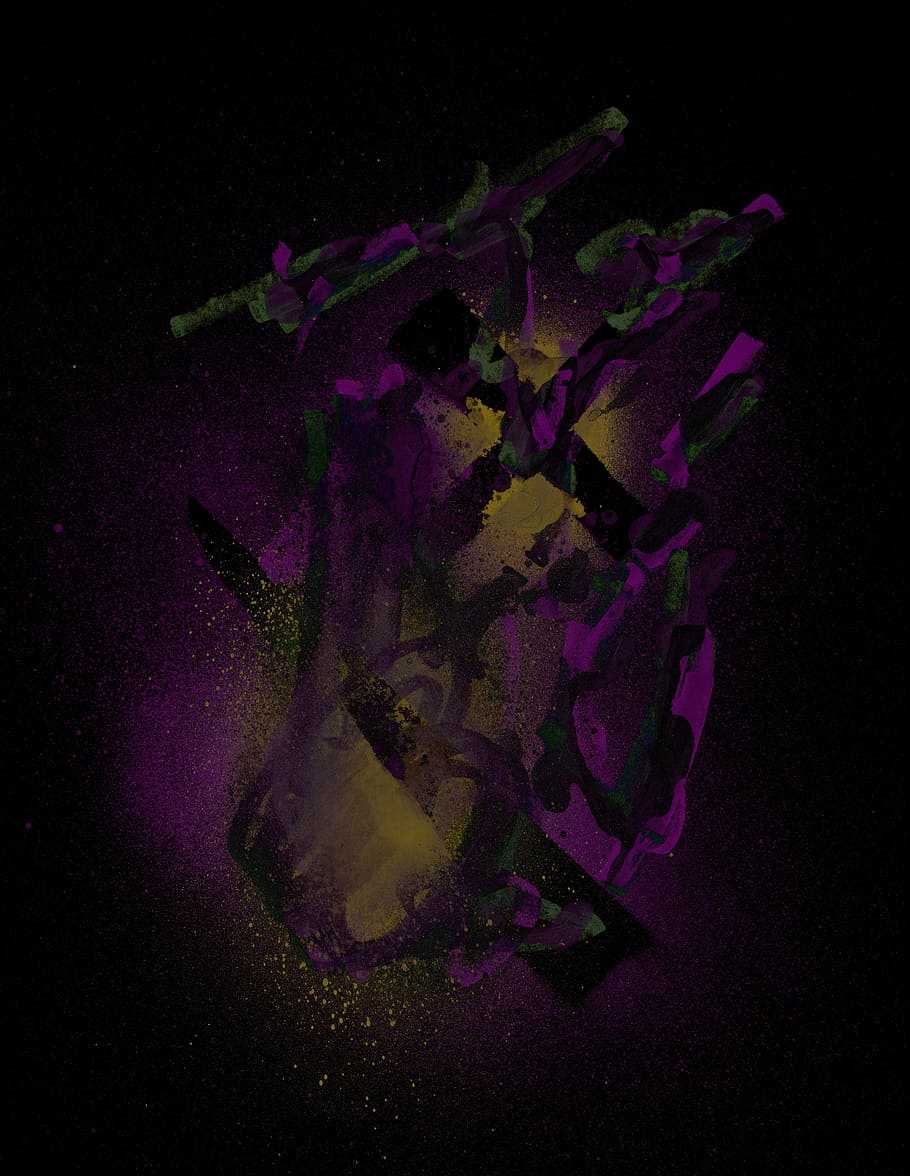 Abstrak, Art, Background, Colorful, Indoors, Studio - Darkness - HD Wallpaper 