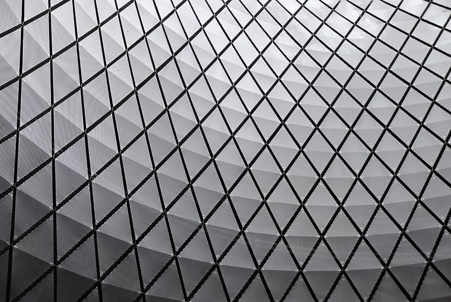 High Angle Photo Of Black And Grey Grid Dome Ceiling, - Squash The Sport - HD Wallpaper 