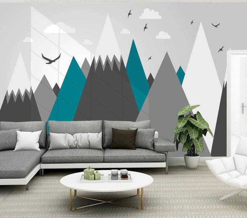 Mountain Abstract Wallpaper Art - HD Wallpaper 