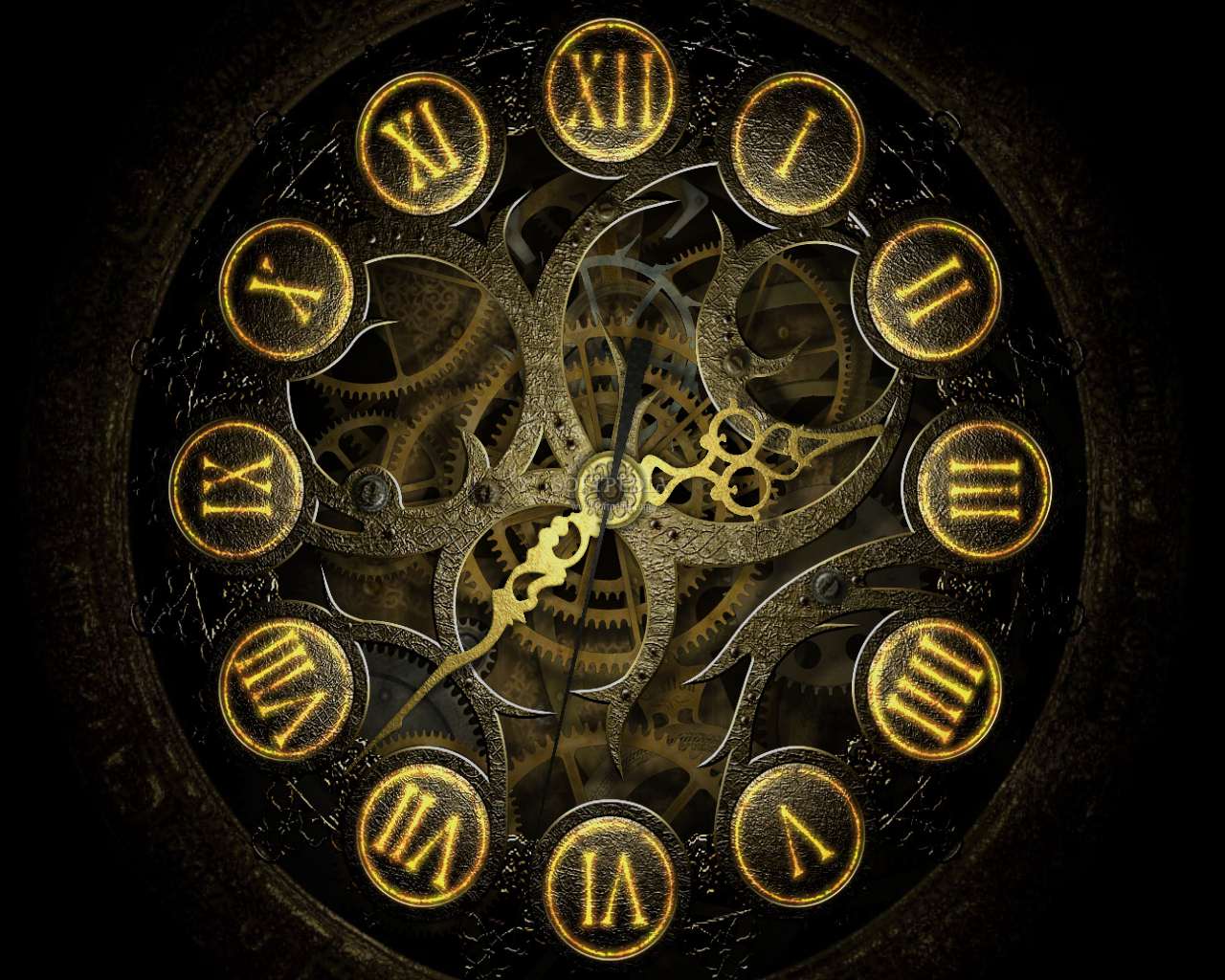 Abstract Clock Wallpaper Mobile For Free Wallpaper - Steampunk Clock - HD Wallpaper 