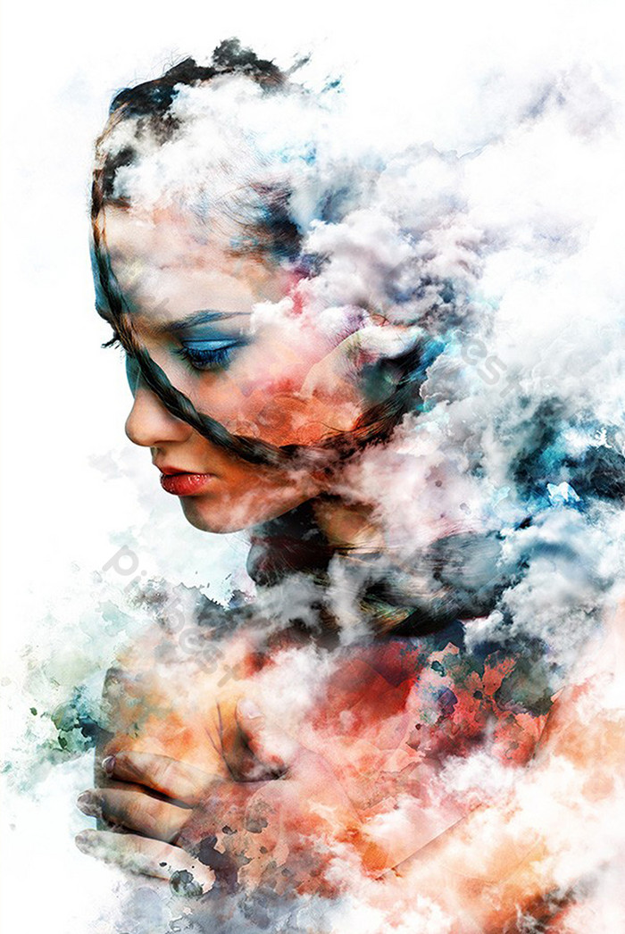 Abstract Woman Nordic Abstract Decorative Painting - Emi Haze - HD Wallpaper 