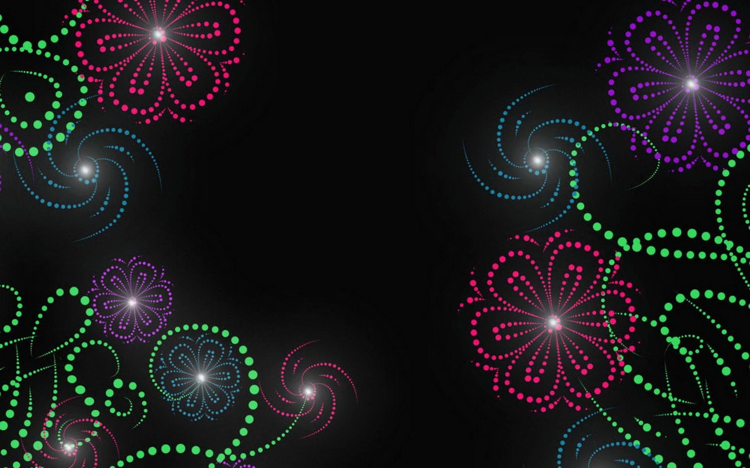 Abstract Neon 3d Flower - HD Wallpaper 