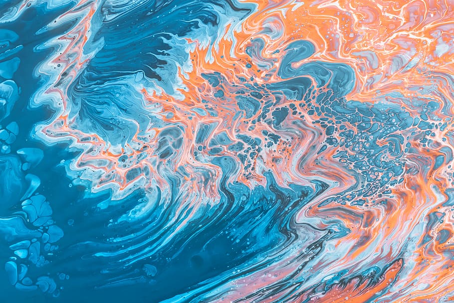 Blue And Orange - HD Wallpaper 