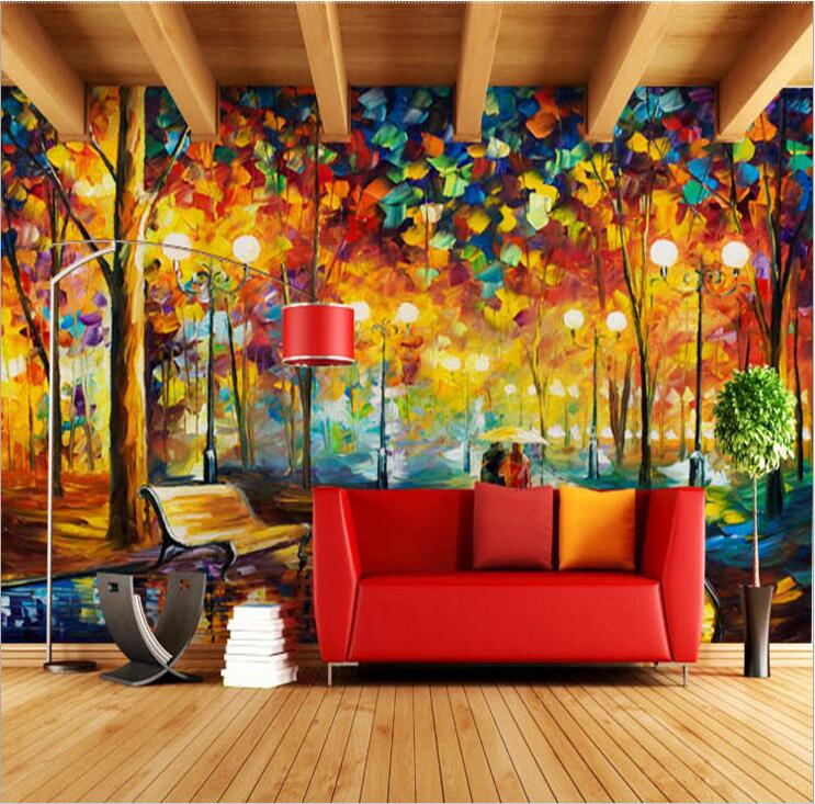 Wall Design Painting Road - HD Wallpaper 