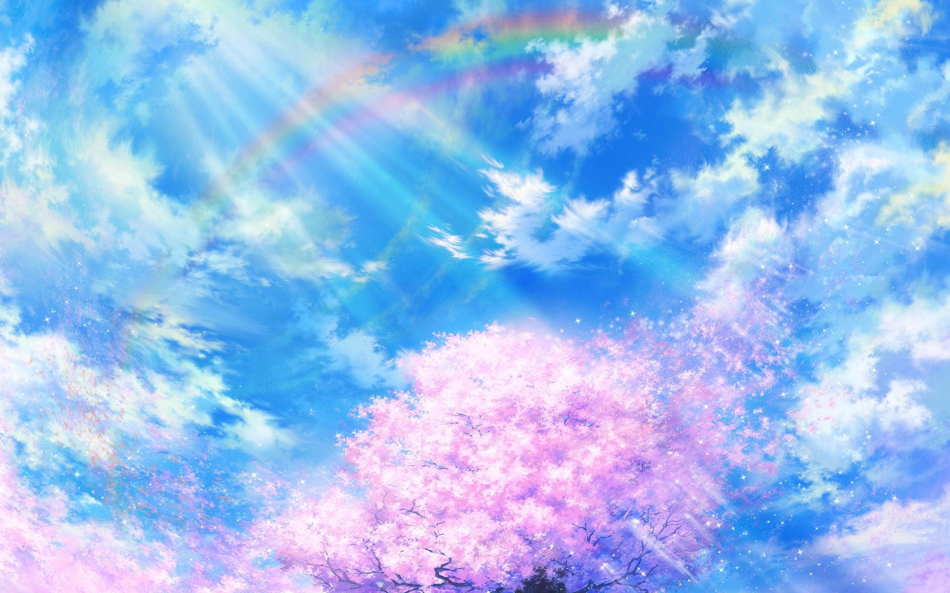 Rainbow Sky Wallpaper Hd - HD Wallpaper 