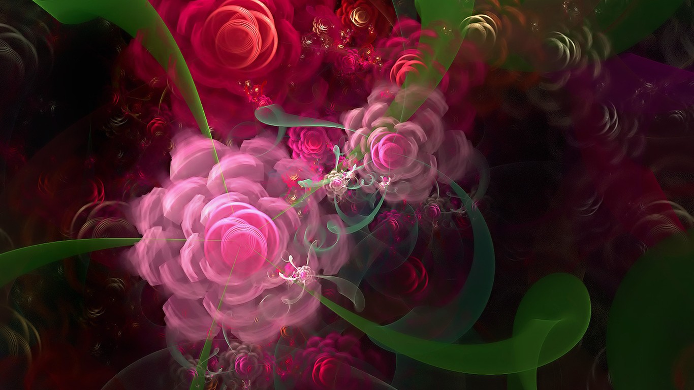 3d Dream Flower Wallpaper Abstract - Flowerings - HD Wallpaper 