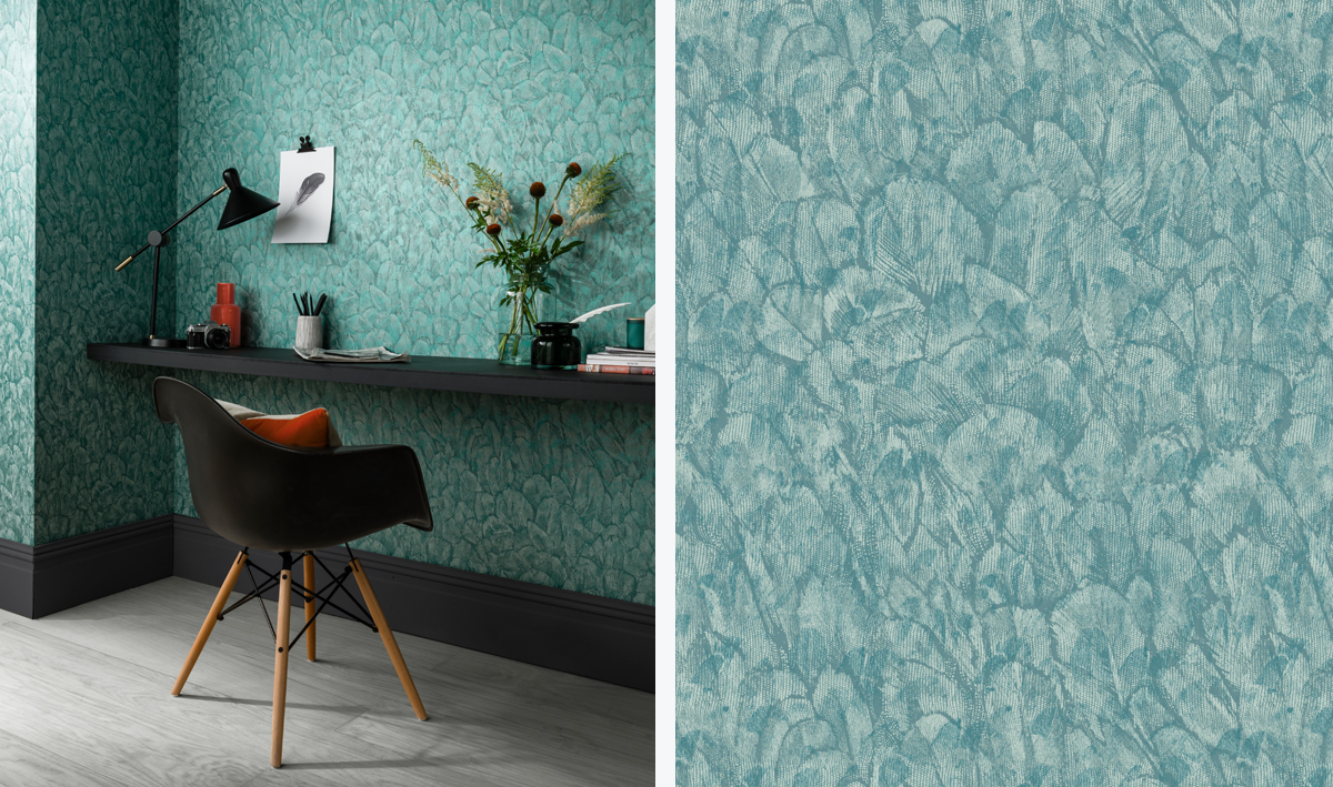 Tranquil Seafoam Wallpaper From 1838 Wallcoverings - Aurora Tranquil Seafoam - HD Wallpaper 