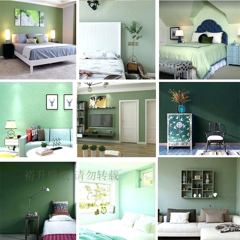 Green Wallpaper Living Room Green Wallpaper Silk Non - Interior Design - HD Wallpaper 