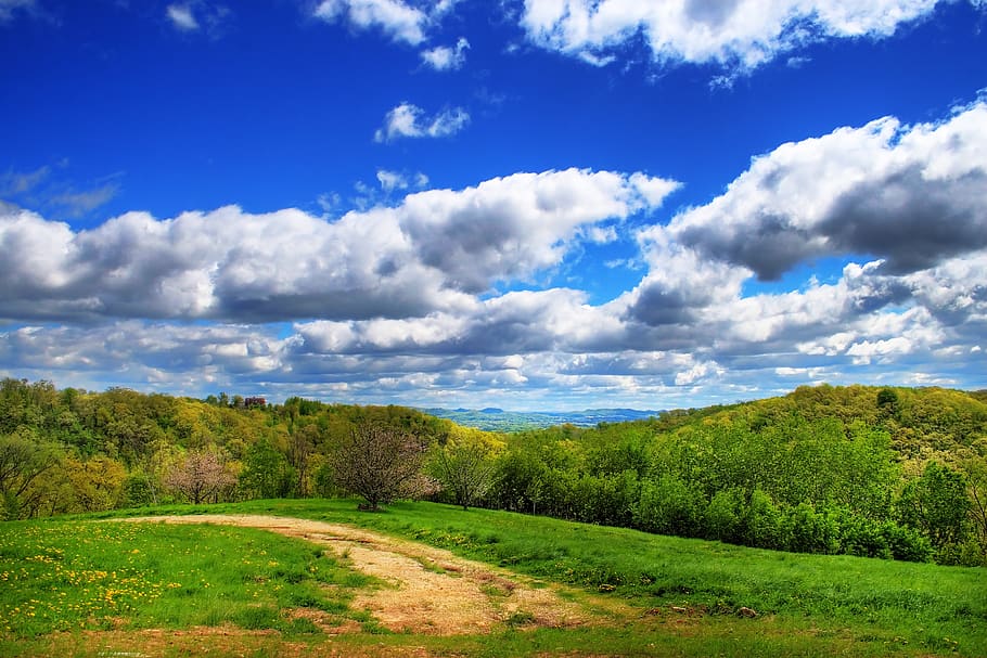 Clouds, Bluff, Landscape, Sky, Nature, Cliff, Rock, - Tree - HD Wallpaper 